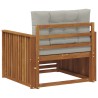 Canapé d’extérieur Bois d'acacia massif et polyester 561646561646