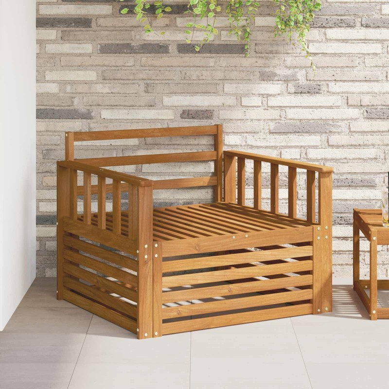 2 Pièce Canapé avec Accoudoirs Bois d'Acacia Massif Naturel 561648561648