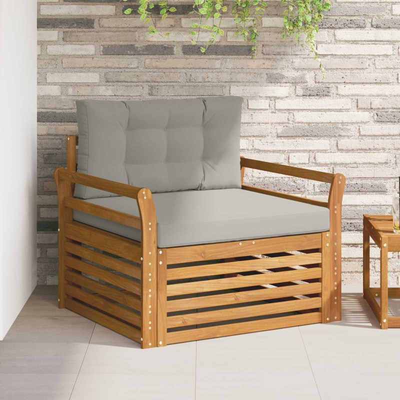 Canapé d’extérieur Bois d'acacia massif et polyester 561669561669
