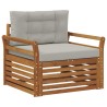Canapé d’extérieur Bois d'acacia massif et polyester 561669561669