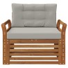 Canapé d’extérieur Bois d'acacia massif et polyester 561669561669