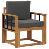 Canapé d’extérieur Bois d'acacia massif et polyester Naturel 561704561704