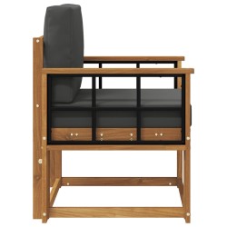 Canapé d’extérieur Bois d'acacia massif et polyester Naturel 561704561704
