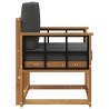 Canapé d’extérieur Bois d'acacia massif et polyester Naturel 561704561704