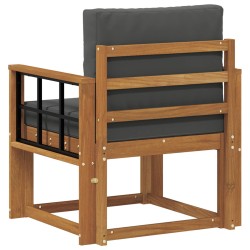 Canapé d’extérieur Bois d'acacia massif et polyester Naturel 561704561704