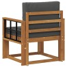 Canapé d’extérieur Bois d'acacia massif et polyester Naturel 561704561704