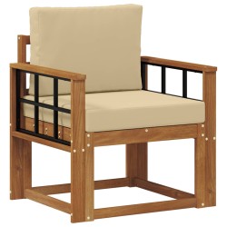 Canapé d’extérieur Bois d'acacia massif et polyester Naturel 561705561705