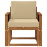 Canapé d’extérieur Bois d'acacia massif et polyester Naturel 561705561705
