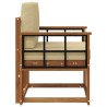 Canapé d’extérieur Bois d'acacia massif et polyester Naturel 561705561705