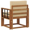 Canapé d’extérieur Bois d'acacia massif et polyester Naturel 561705561705