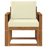 Canapé d’extérieur Bois d'acacia massif et polyester Naturel 561713561713