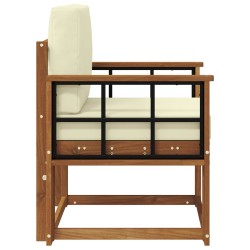Canapé d’extérieur Bois d'acacia massif et polyester Naturel 561713561713