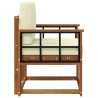 Canapé d’extérieur Bois d'acacia massif et polyester Naturel 561713561713