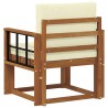 Canapé d’extérieur Bois d'acacia massif et polyester Naturel 561713561713