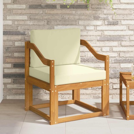 Canapé d’extérieur Bois d'acacia massif et polyester Naturel 561714561714