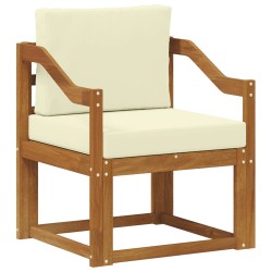 Canapé d’extérieur Bois d'acacia massif et polyester Naturel 561714561714