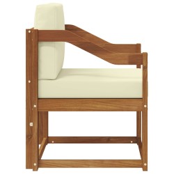 Canapé d’extérieur Bois d'acacia massif et polyester Naturel 561714561714