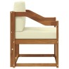 Canapé d’extérieur Bois d'acacia massif et polyester Naturel 561714561714