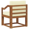 Canapé d’extérieur Bois d'acacia massif et polyester Naturel 561714561714