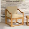 Canapé d’extérieur Bois d'acacia massif et polyester Naturel 561721561721
