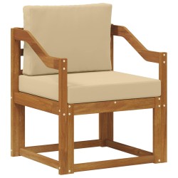 Canapé d’extérieur Bois d'acacia massif et polyester Naturel 561721561721