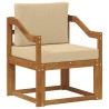 Canapé d’extérieur Bois d'acacia massif et polyester Naturel 561721561721