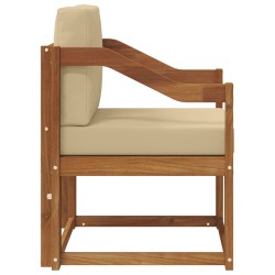 Canapé d’extérieur Bois d'acacia massif et polyester Naturel 561721561721