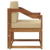 Canapé d’extérieur Bois d'acacia massif et polyester Naturel 561721561721