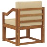 Canapé d’extérieur Bois d'acacia massif et polyester Naturel 561721561721