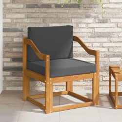 Canapé d’extérieur Bois d'acacia massif et polyester Naturel 561722561722