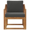 Canapé d’extérieur Bois d'acacia massif et polyester Naturel 561722561722