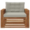 Canapé d’extérieur Bois d'acacia massif et polyester 561744561744