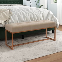 Banc Beige 110x36x45 cm Velours 561761561761