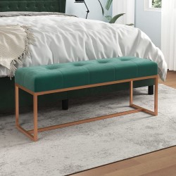 Banc Vert foncé 110x36x45 cm Velours 561762561762