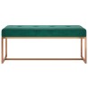 Banc Vert foncé 110x36x45 cm Velours 561762561762
