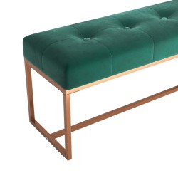 Banc Vert foncé 110x36x45 cm Velours 561762561762