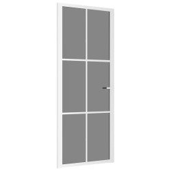 Porte intérieure 83x201,5 cm Blanc Verre ESG et aluminium 561767561767
