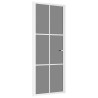 Porte intérieure 83x201,5 cm Blanc Verre ESG et aluminium 561767561767