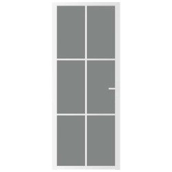 Porte intérieure 83x201,5 cm Blanc Verre ESG et aluminium 561767561767