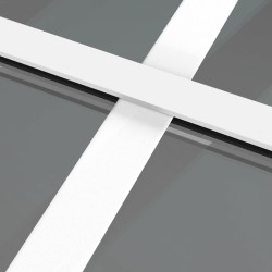 Porte intérieure 83x201,5 cm Blanc Verre ESG et aluminium 561767561767