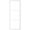 Porte intérieure 76x201,5 cm Blanc Verre ESG et aluminium 561770561770