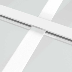 Porte intérieure 76x201,5 cm Blanc Verre ESG et aluminium 561770561770