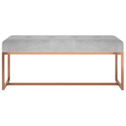 Banc Gris 110x36x45 cm Velours 561771561771