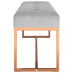 Banc Gris 110x36x45 cm Velours 561771561771