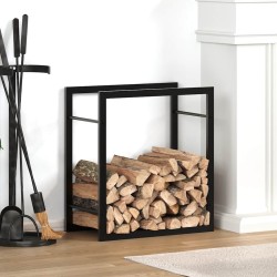 Portant de bois de chauffage Noir mat 50x28x56 cm Acier 561778561778