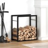 Portant de bois de chauffage Noir mat 50x28x56 cm Acier 561778561778