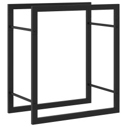 Portant de bois de chauffage Noir mat 50x28x56 cm Acier 561778561778