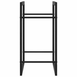 Portant de bois de chauffage Noir mat 50x28x56 cm Acier 561778561778