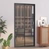 Porte intérieure 102,5x201,5 cm Noir Verre ESG et aluminium 561780561780