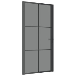 Porte intérieure 102,5x201,5 cm Noir Verre ESG et aluminium 561780561780